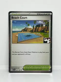 167/198 Beach Court POKEMON PLAY PRIZE PACK SERIES 4 COSMOS STAMPED CARDS - Image 1