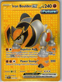 Iron Boulder ex 217/162 SV05: Temporal Forces - Pokemon Card - NM - Image 1