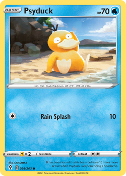 Psyduck 024/203 C Evolving Skies Pokemon Reverse Holo NM/M - Image 1