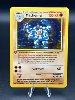 Machomei 1st ED Pokemon German Base Set 8/102 Machamp Holo NM - Image 1