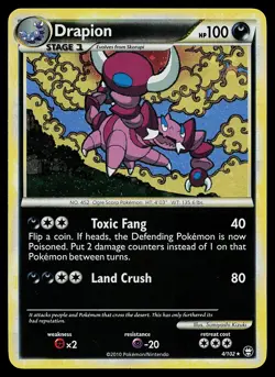 Pokemon Card - Drapion Triumphant 4/102 Holo - Image 1