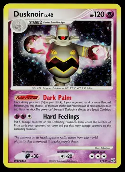 Pokemon Card - Dusknoir Diamond and Pearl 2/130 Holo Rare - Image 1