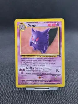 Gengar 20/62 Fossil Non Holo Rare Pokemon Card WOTC LP EXCELLENT - Image 1