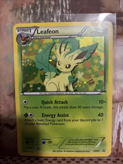 Pokemon TCG Leafeon BW87 Black White Holo Promo Card Mint Condition - Image 1
