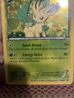 Pokemon TCG Leafeon BW87 Black White Holo Promo Card Mint Condition - Image 3