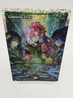 Magic: The Gathering Llanowar Elves Showcase Fracture Foil - Foundations - Image 1