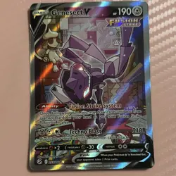 Pokemon Genesect V Ultra Rare Full Art Holo 255/264 Fusion Strike 190 HP Card - Image 1