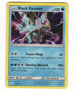 Black Kyurem 61/236 Rare 2019 Cosmic Eclipse Pokemon LP - Image 1