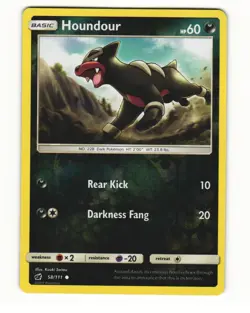 Houndour 58/111 Common Reverse Holo 2017 Crimson Invasion Pokemon LP - Image 1