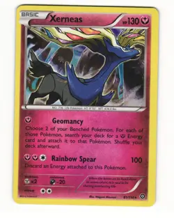 Xerneas 81/114 Rare 2016 Steam Siege Pokemon LP - Image 1