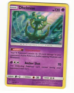 Dhelmise 59/145 Rare 2017 Guardians Rising Pokemon LP - Image 1