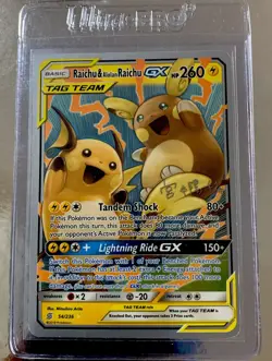 Pokemon TCG Raichu Alolan Raichu Tag Team GX 54/236 Unified Minds NM Condition - Image 1