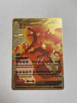 Gold Foil Charizard VMAX Whirlpool Hellfire 586HP Fan Art Display Card NM - Image 1