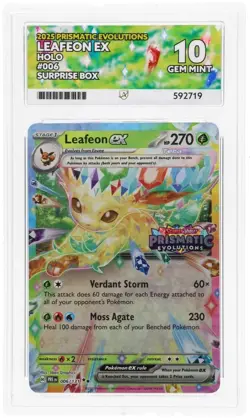 Pokemon TCG Leafeon Ex 006/131 Stamped Prismatic Evolutions ACE 10 - Image 1