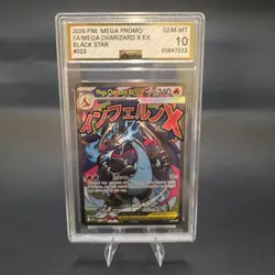 Pokemon TCG Mega Charizard X EX Mega Evolution Promo #23 Holo AGS GEM MINT 10 - Image 1