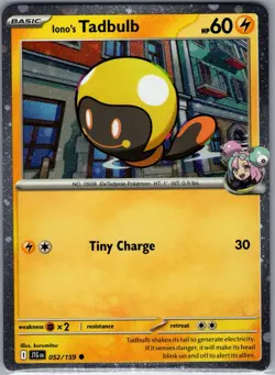 Iono's Tadbulb 052/159 Common - Pokemon SV09-Journey Together - Cosmos Foil (NM) - Image 1