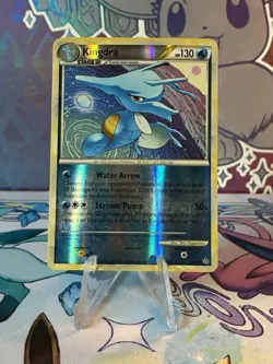 2010 Pokemon TCG Kingdra Reverse Holo Rare 17/95 HGSS Unleashed LP - Image 1