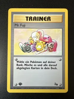 Mr. Fuji 58/62 1. Edition Pokemon Karte Fossil Set Uncommon Deutsch - Image 1
