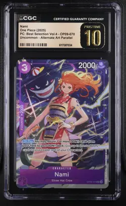 One Piece “Gengar” Nami OP09-070 Premium Collection Best Selection Vol. 4 CGC 10 - Image 1