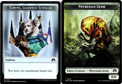 Emblem - Phyrexian Germ / Tamiyo, Seasoned Scholar Token (Foil) - MTG MH3 - Image 2