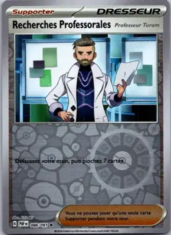Carte Pokemon Dresseur Recherches Professorales 088/091 Reverse - 2024 - Image 1