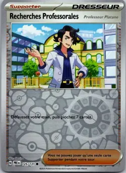 Carte Pokemon Dresseur Recherches Professorales 125/131 Reverse - 2025 - Image 1