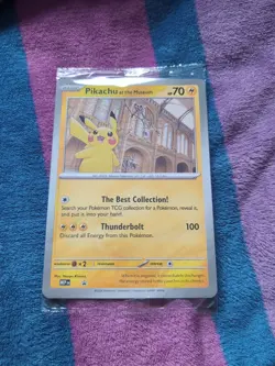 Pokemon TCG card National History Museum NHM Pikachu Jumbo Promo Sealed oversize - Image 1