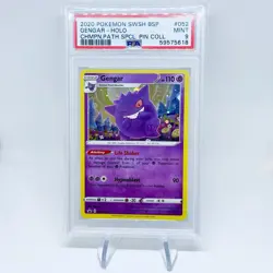 Pokemon Gengar Holo 2020 SWSH Black Star Promo Champions Path Special #052 PSA 9 - Image 1