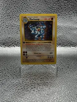 Pokemon TCG Machamp Holo Rare 1st Edition Shadowless Base Set - Image 1