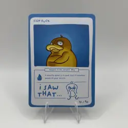 Sigh Duck (Psyduck) 10/90 - Pokedoodles No-Scalp Series Fan Art - Pokemon - Image 1