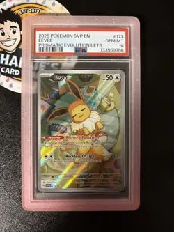 Pokemon Eevee Prismatic TCG Evolutions Promo SVP 173 PSA 10 - Image 1