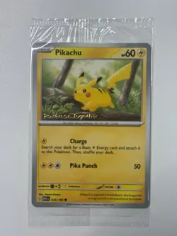 Pikachu 025/165 Pokemon Together 151 Stamped Promo SEALED - Image 1