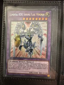 Yugioh! Elemental HERO Shining Flare Wingman - SGX3-ENI25 - Secret Rare - 1st Ed - Image 1