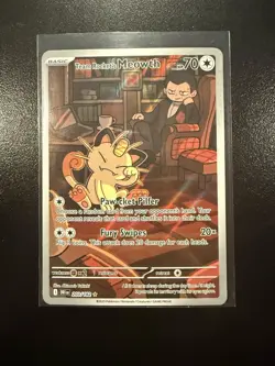 Pokemon Team Rocket's Meowth 203/182 Sv10: Destined Rivals Holo - Image 1