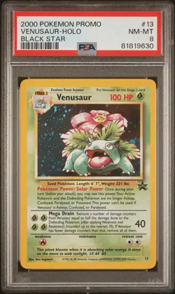 Venusaur Holo Black Star PROMO 2000 Pokemon - PSA NM-MT 8 - Image 1