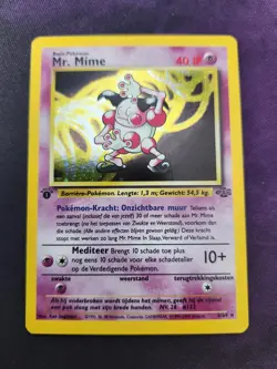 Mr. Mime 22/64 DUTCH VERSION HOLO FOIL Rare Jungle Pokemon 1st Edition Near Mint - Image 1