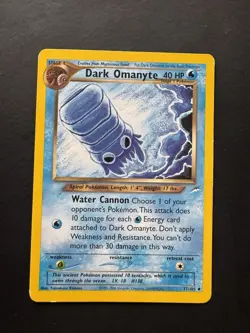 Pokemon Card – Dark Omanyte – 37/105 – Neo Destiny – 2002 - Image 1
