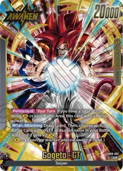 Gogeta : GT FB09-097 Leader Card 20000 Power Bandai - Dragon Ball Super Card Ga… - Image 1