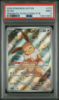Pokemon Cards - PSA 9 Eevee 173 - Prismatic ETB Black Star Promo - MINT - PSA9 - Image 1