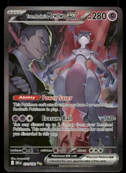 Pokemon Cards Team Rocket's Mewtwo ex 231/182 Destined Rivals NM - Image 1