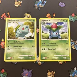 Bulbasaur 77/132 And Ivysaur 51/132 -Vintage Pokemon Card- Secret Wonders (4s) - Image 1