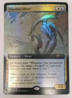 Opaline Sliver (Extended Art) Secret Lair Drop Foil - MTG RARE - Image 1