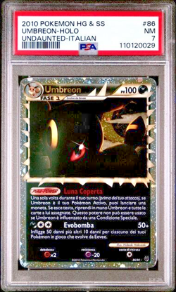 Pokemon PSA 7 Umbreon #86 Holo Senza Paura HG & SS 2010 Italiano - Image 2