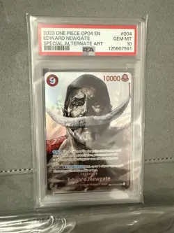 2023 One Piece OP04 EN Special Alternate Art #004 Edward Newgate PSA 10 GEM MINT - Image 1