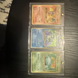 (MP) USA Seller Base Set Charizard Venusaur Blastoise Holo Japanese Pokemon Card - Image 1