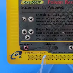 SCIZOR 32/147 Aquapolis E-SERIES NON-HOLO Pokemon Card 1 OWNER NO GAMEPLAY!! - Image 4