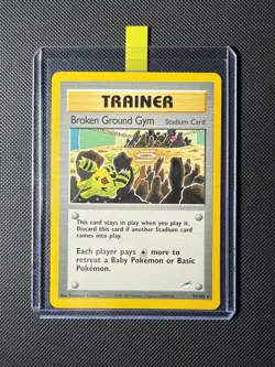 NM Broken Ground Gym 92/105 Neo Destiny Non Holo Rare Pokemon Card - Image 1