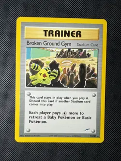 NM Broken Ground Gym 92/105 Neo Destiny Non Holo Rare Pokemon Card - Image 2
