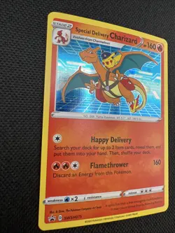 Special Delivery Charizard SWSH075 Pokemon 2020 Promo NM With Swirl 🔥 - Image 2