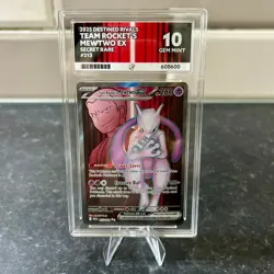 Pokemon Team Rocket's Mewtwo ex - 213/182 - Destined Rivals - ACE GEM MINT 10 🌟 - Image 1